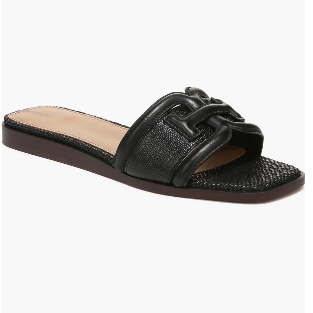 Sam Edelman Black Leather Slide Sandals